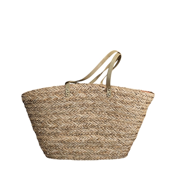 Lilly Pulitzer Straw Large Gold Strap Tote Lined - Picture 2 of 11